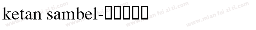 ketan sambel字体转换